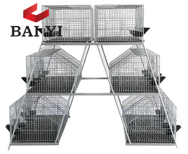 A Type ladder 3 floor rabbit cage commercial farming breeders cage