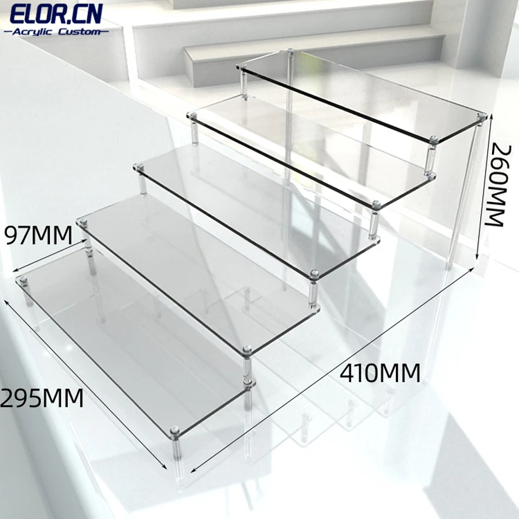ELOR Semicircle Shape 3 Tier Removable Acrylic Cake Display Stand for Party Dessert Holder Wedding Birthday Party Decoration