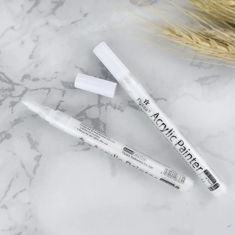 Hot Selling  Flysea Brand  Acrylic paint marker  White Paint Marker Pens