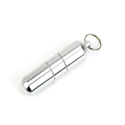 7 дней портативный металлический мини-таблетки коробка чехол из алюминиевого сплава с 3 отделениями водонепроницаемый Органайзер с брелок для туда и обратно