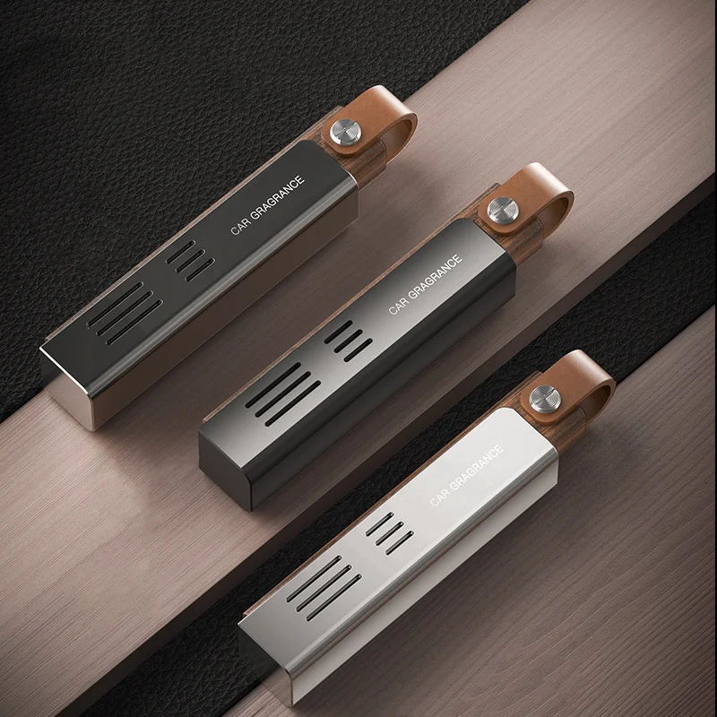 Car Use Air Purification Aromatherapy Diffuser Alloy Vehicle Mount Aroma Scents for All Cars Wood Material Solid Perfume for Car