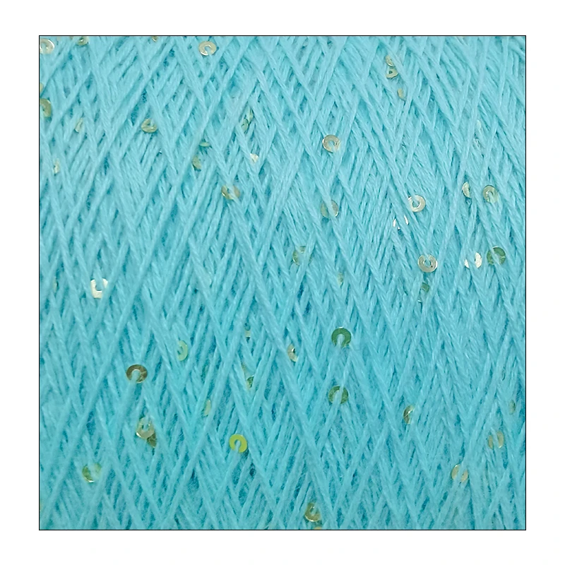 China Factory Wholesale Weaving hand knitting combed cotton colored transparent fancy bead yarn for DIY