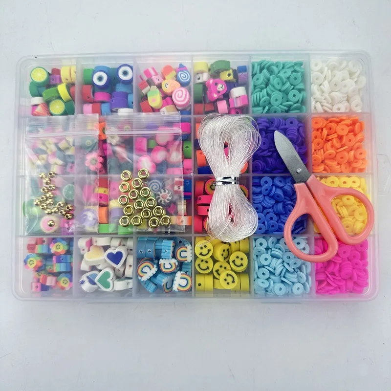 Handmade 2320 Pieces Fruit Clay Beads Polymer Clay Beads Set for DIY Bracelet & Decorative Jewelry Making Accessories