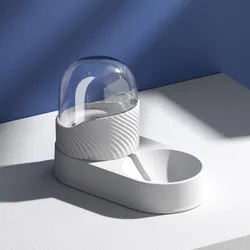 Новинка 2022, Автоматический водяной фонтан для домашних животных, миска для воды и еды для кошек и собак с большим лицом, водяной фонтан для кошек