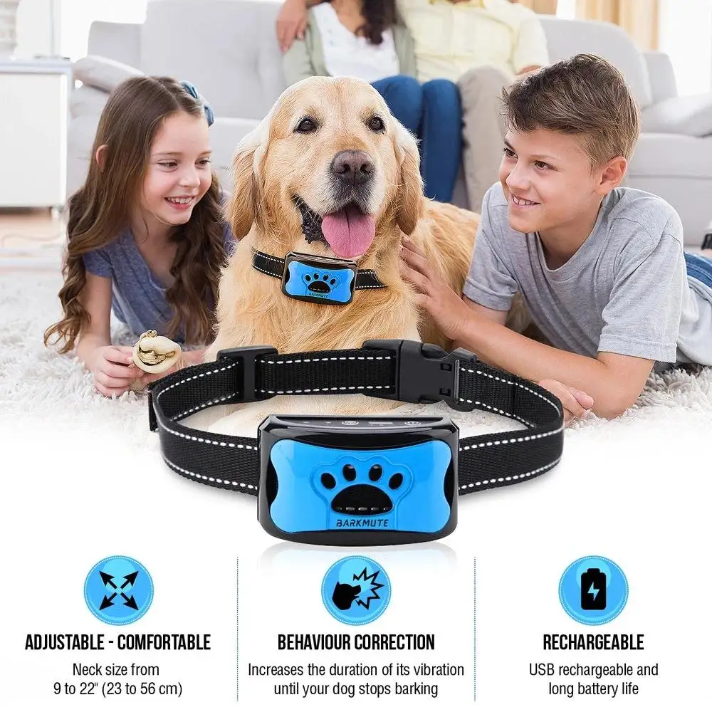 Ultrasonic Barking Repeller Control Training Device Pet No Bark Electric Shock Vibration Dog Anti Bark Collar