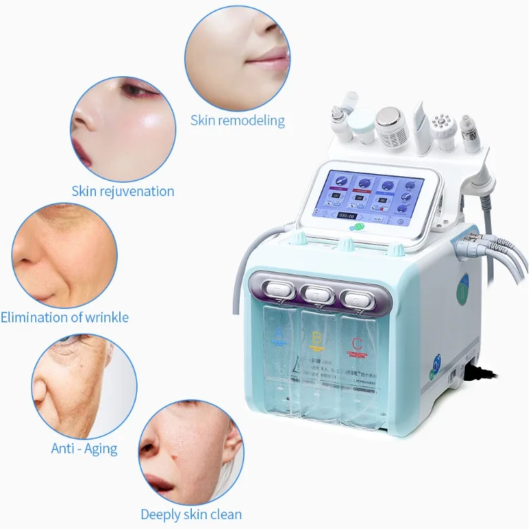 Lowest Cost 7 In 1  Hydra Oxygen Aqua Peel Hydrodermabrasion Oxygen Jet 6 In 1 Green Generation 2 H2O2 Hydro Facial Machine
