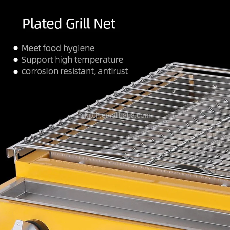 New large 2 infrared burners LPG gas smokeless barbecue grill WX102L commercial gluten oyster grilled fish stove from factory