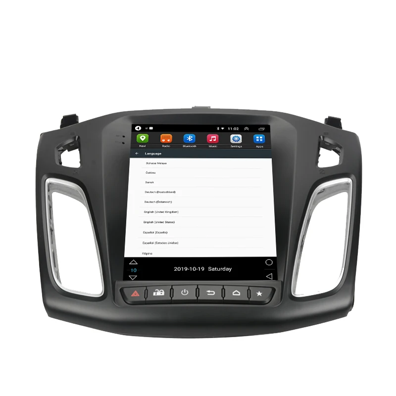 Android 10 навигация автомобильное стерео радио Автомобильный DVD видео 4 дюйма для Ford Focus 2013-2017 carplay wifi головное устройство