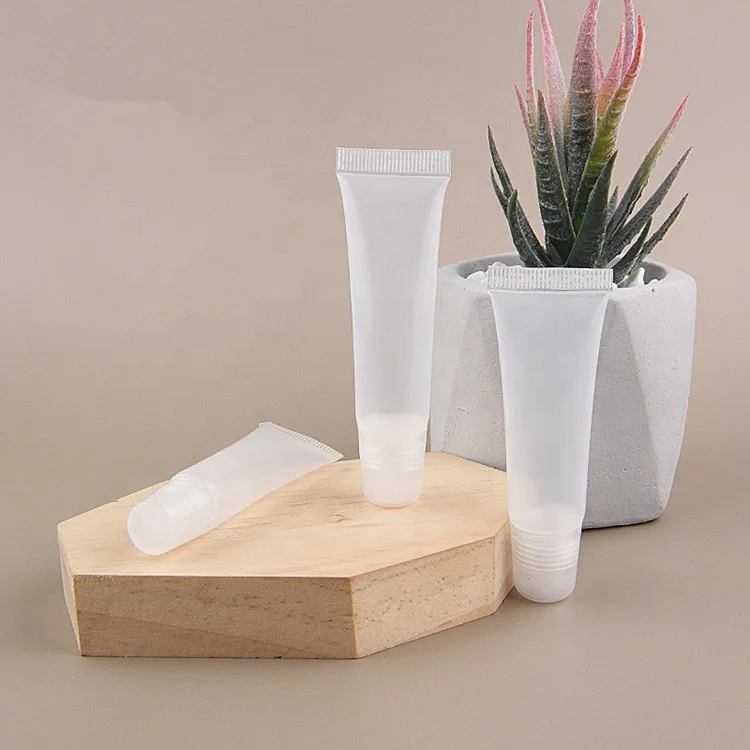 Wholesale  Lip Gloss 8ml 10ml Custom DIY Empty Soft Tube Private Label Lipgloss Squeeze Tubes