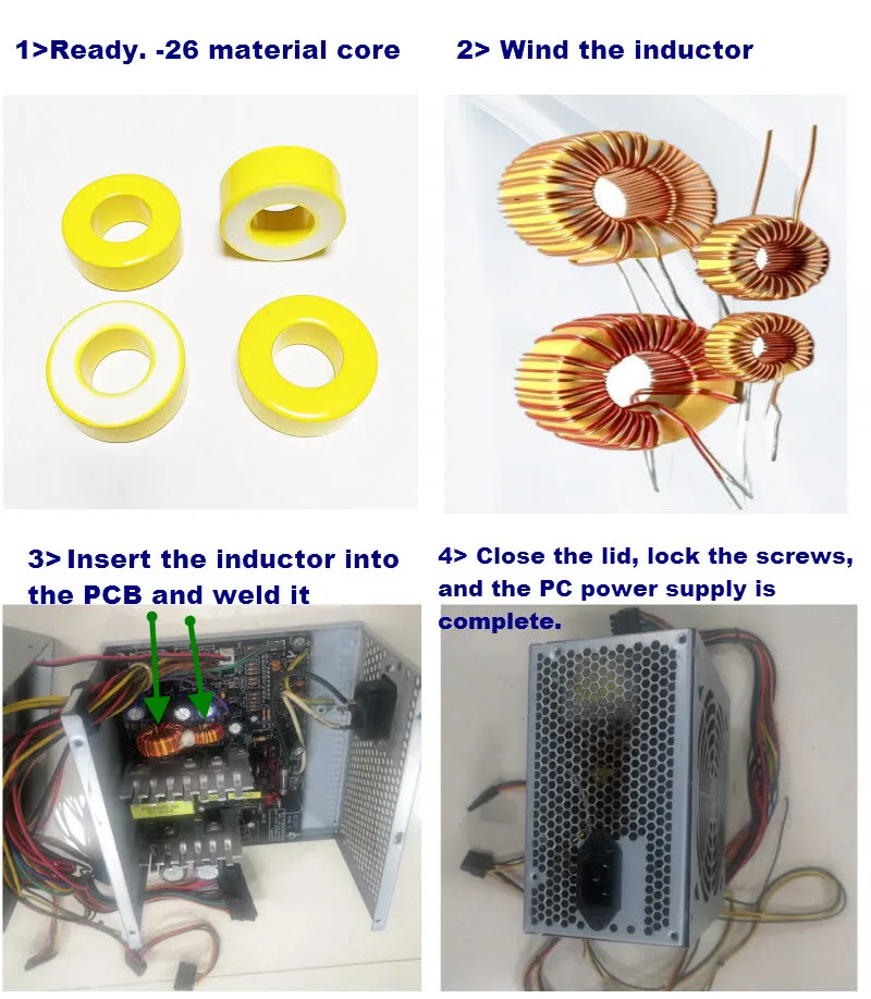 T225-26 Soft Magnetic Coils Iron Core/Transformer Iron Powder Core/Ferrite Toroidal Core For PC Power Supply UPS Charging Pile