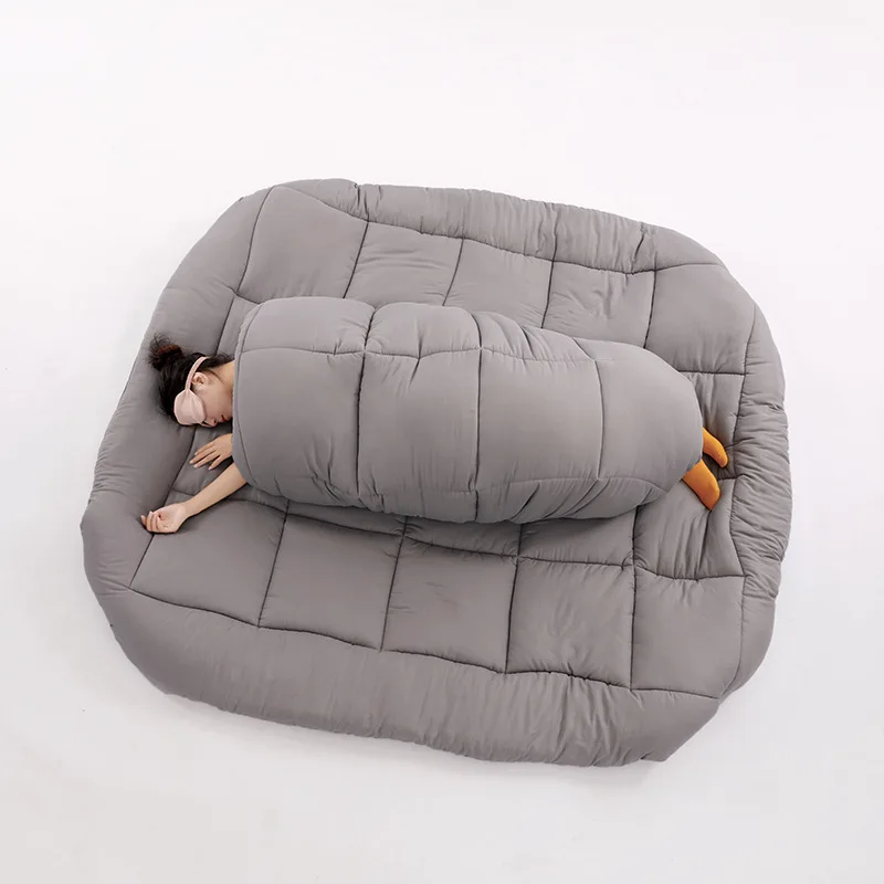 Custom duvet soybean fiber % polyester polyester cotton folded anti-bacterial skin friendly gray white single double quilt core