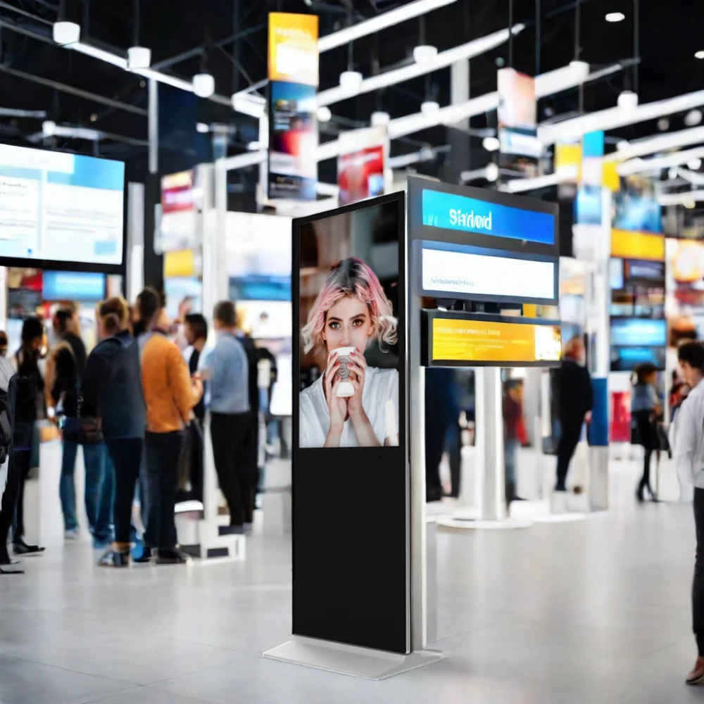 Custom Interactive Advertising Player Screen Lcd Capacitive Touch Panel 4k Hd Media Digital Signage Stand