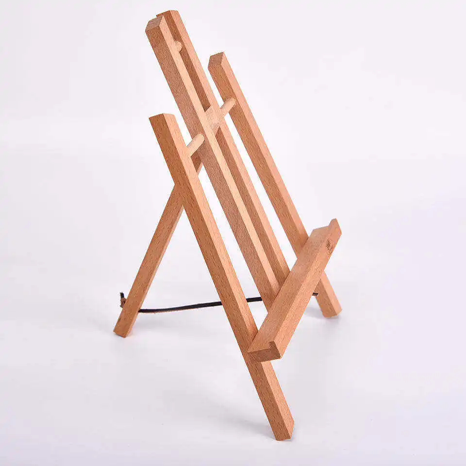 Wholesale Portable Small Tabletop Display Stand Canvas Holder Mini Wood Painting Easels