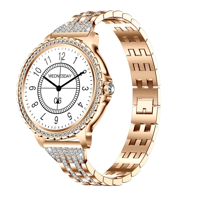 2023 Лидер продаж, женские Смарт-часы с бриллиантами, 1,32 дюймов, круглый экран, мониторинг здоровья, жизнь, водонепроницаемые женские Смарт-часы i58 Smart W