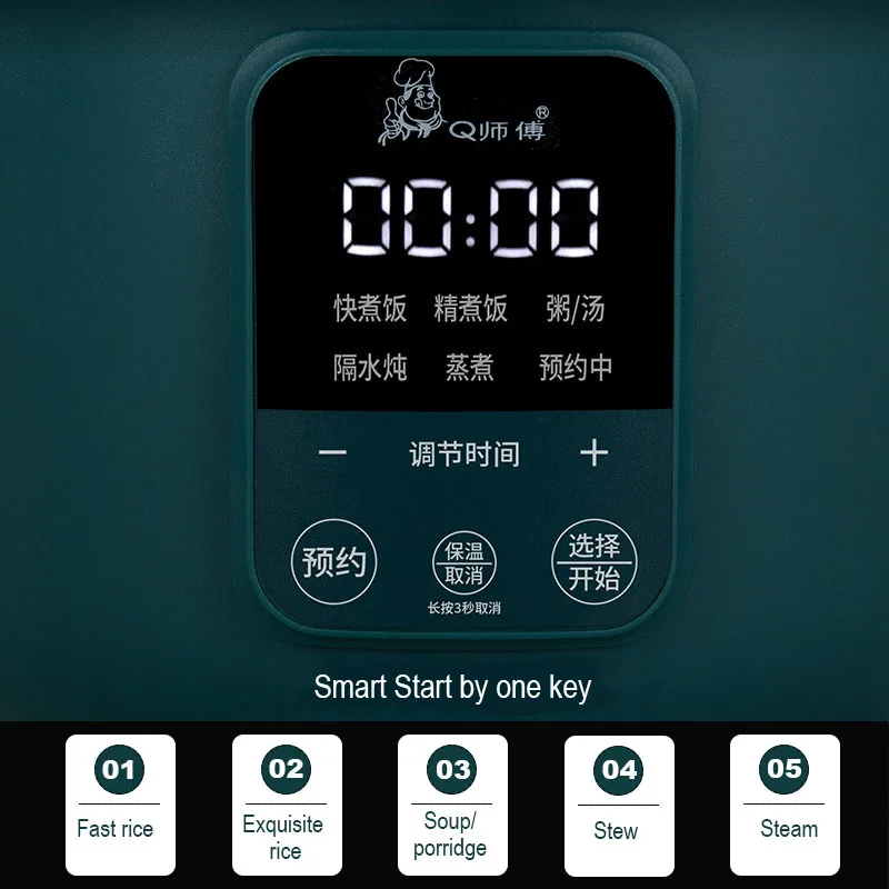 Russia Ukraine Hot-selling 5L 6 Cups Deluxe Type Cylinder shape Multifunction Computer Board Electric Rice Cooker