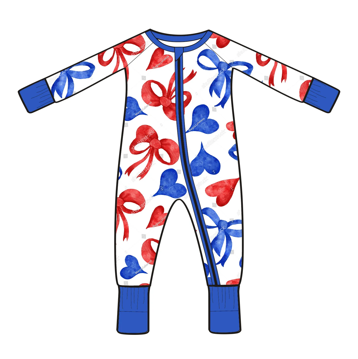 Premium Bamboo Viscose Baby Romper with YKK Zipper for Newborns High Quality Custom Pattern Comfortable Onesie