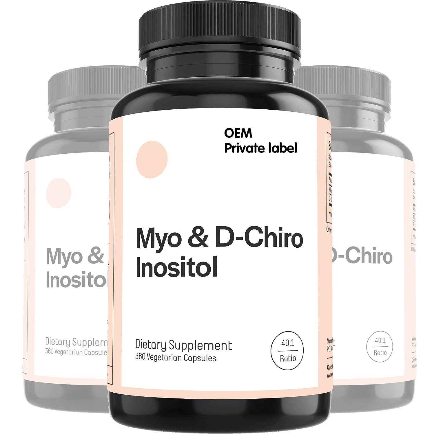 OEM/DOM высококачественный Myo-Inositol D-Chiro Inositol капсулы 90-дневный запас для гормонального баланса здоровья яичников
