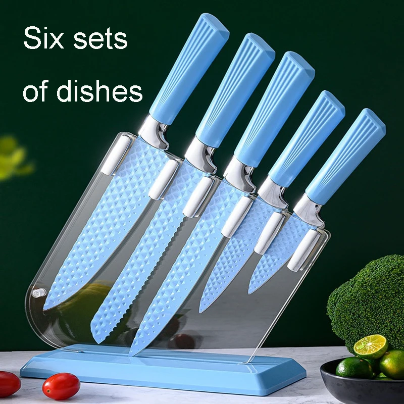 Factory direct sales 6 piece set of chef knives stainless steel kitchen cooking knives professional chef knives