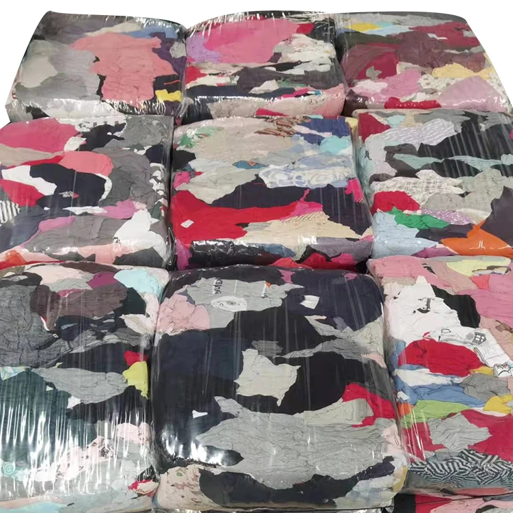 A Grade Dark Coloured T-shirt Rags 100% Cotton Industrial cleaning cloth Recycled Cotton Rags