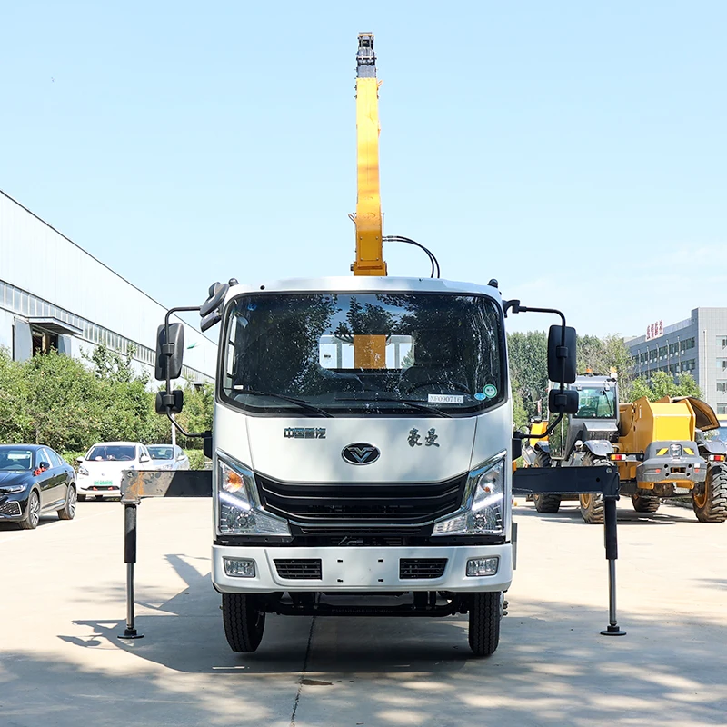 Straight Portable Mounted Mini Pickup Mobile Telescopic Knuckle Boom Truck Mounted Crane