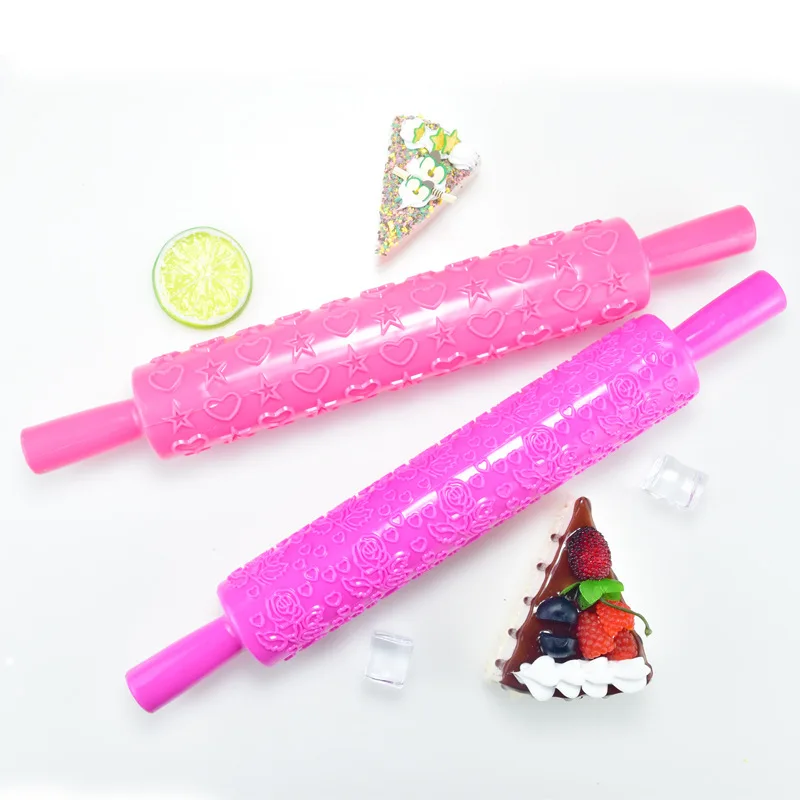 Cheap price high-quality creative diy baking tools embossed design rolling pin for baking