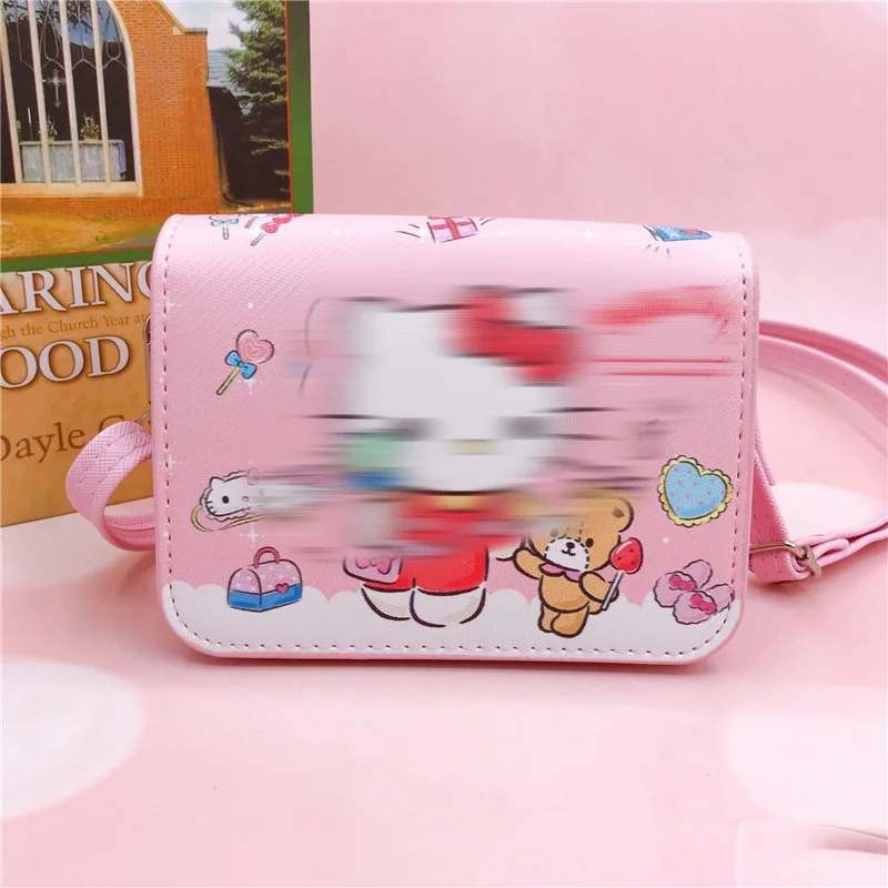 Cartoon Sanrios Crossbody Bags Cinnamorolls Kuromis Melodies Girls Messager Bag Zipper Lanyard Decor Love My Kitties Bags