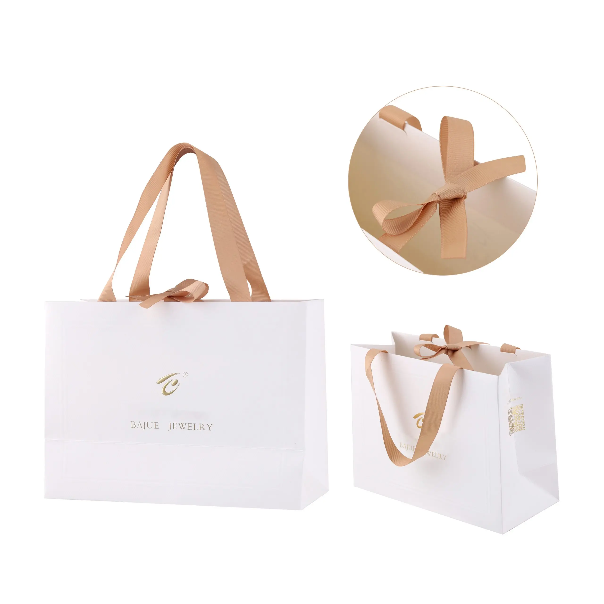 Recycled Paper Bag With Logo Kraft Paper Bags With Handle Custom Kraft Paper Shopping Bag With Your Own Logo