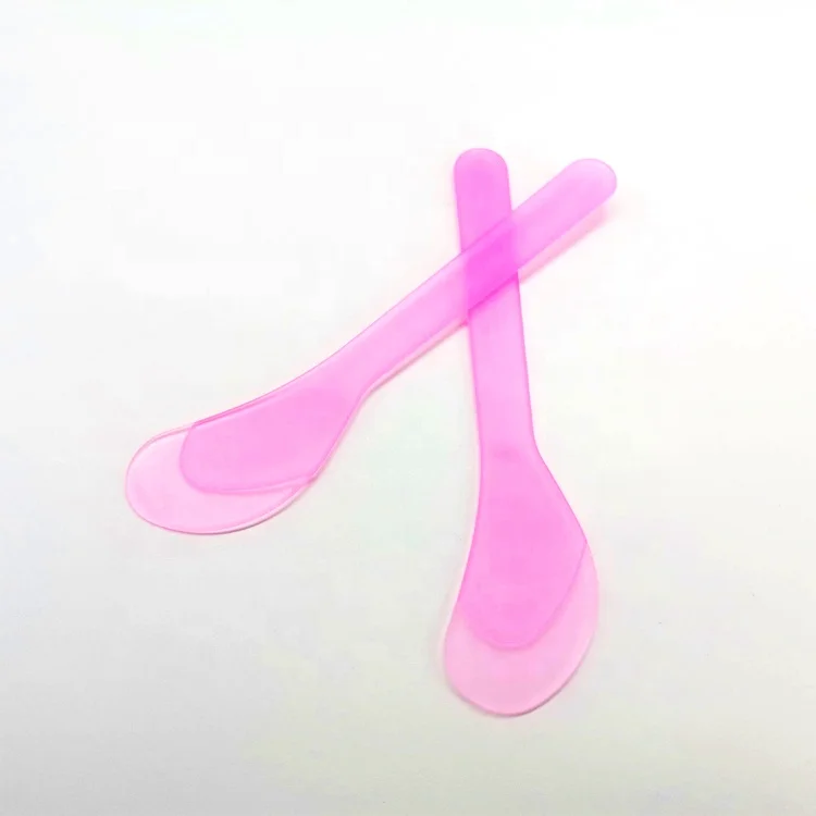 China manufacturer direct sales plastic face spoon custom color face cream spoon transparent facial mask spatula