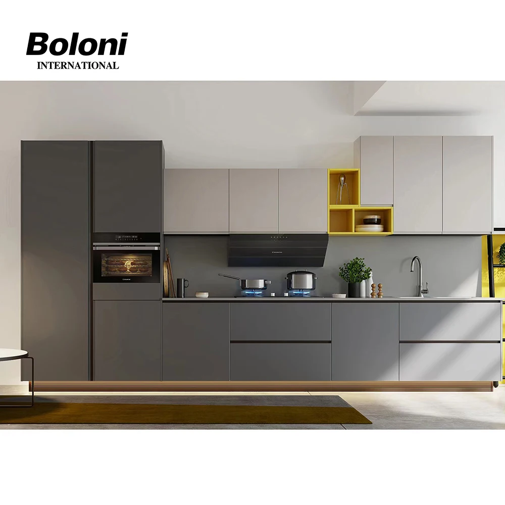 Boloni From Pakistan Set Customization Solid Wood Wholesale Dining Room Wine Cabinet Fiber Kitchen Cabinets