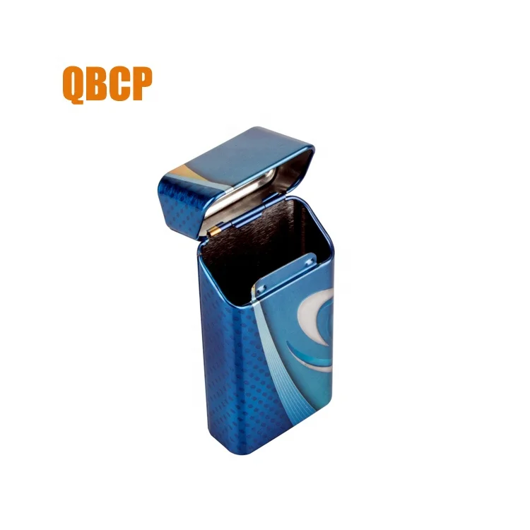 New fashion customized blank cigarette packs custom tobacco box printed metal tin manufacturer