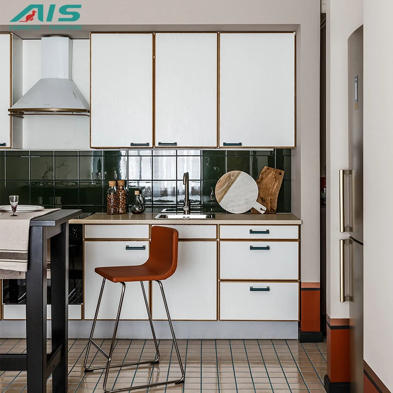 Simple Style Classic Custom Beige White Matte Paint Medium Density Board Modern Furniture Kitchen Cabinets With Sale