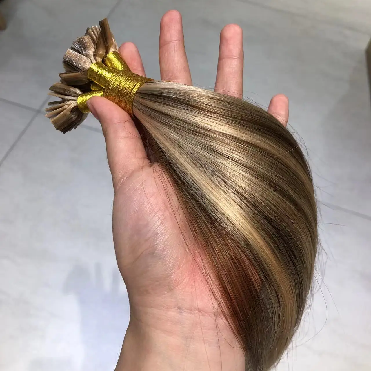 Double Drawn Raw Virgin Hair V U Flat Tip Pre Bond Flat Tips Human Hair Extension Cabelo