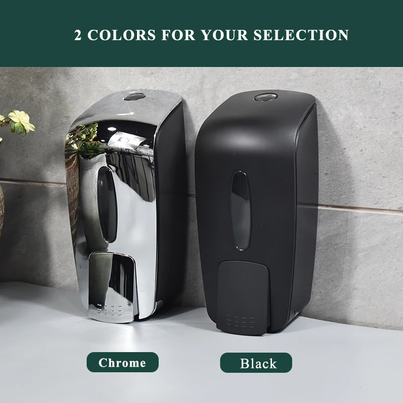 600ML Black ABS Plastic Manual Liquid Wall Mounted Wall-mount Soap Dispensers