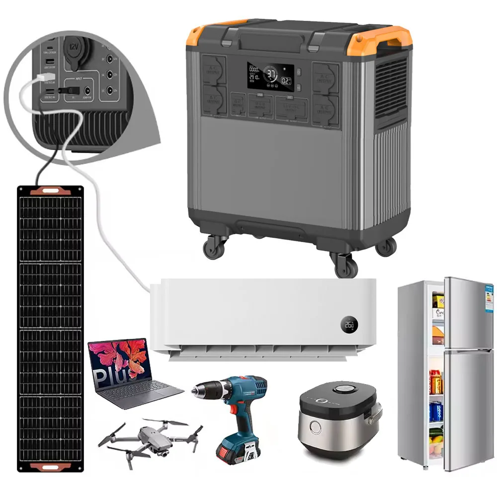 3000W 5370Wh Lithium Battery Super Capacity Solar Charged Generator For Home use 100V 230V 5KWH Portable Power Station