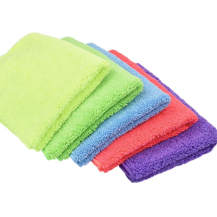 Edgeless microfiber long/short pile cleaning cloth microfiber cleaning towel 400 GSM 16 in.x 16 in.