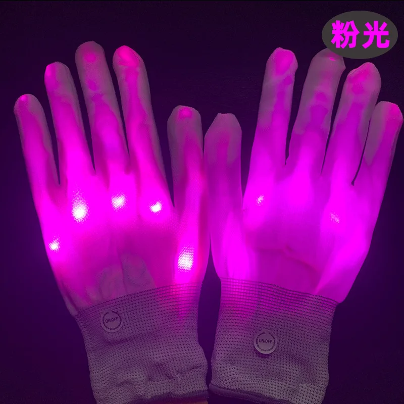 HOT Sale Party Neon LED Light Up Hand Finger Gloves Luminous Flashing Led Gloves