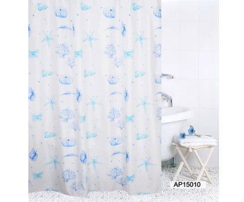 Bathroom curtain/ OEM custom 3D printed 100% polyester fabric shower curtain