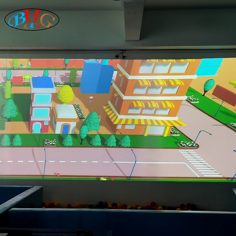 high quality interactive wall projection augmented reality system Wall Projector 3D Projection with painting game