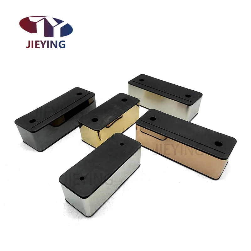 Jieying Plastic furniture leg fittings square shape strong support sofa feet legs Gold Increase Cabinet Table Leg