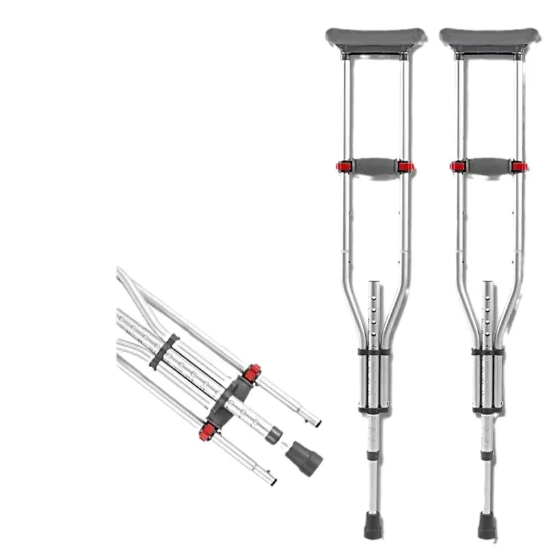 Good Price Popular Sale height adjustable aluminum crutches lightweight Underarm Crutches Medical Crutches