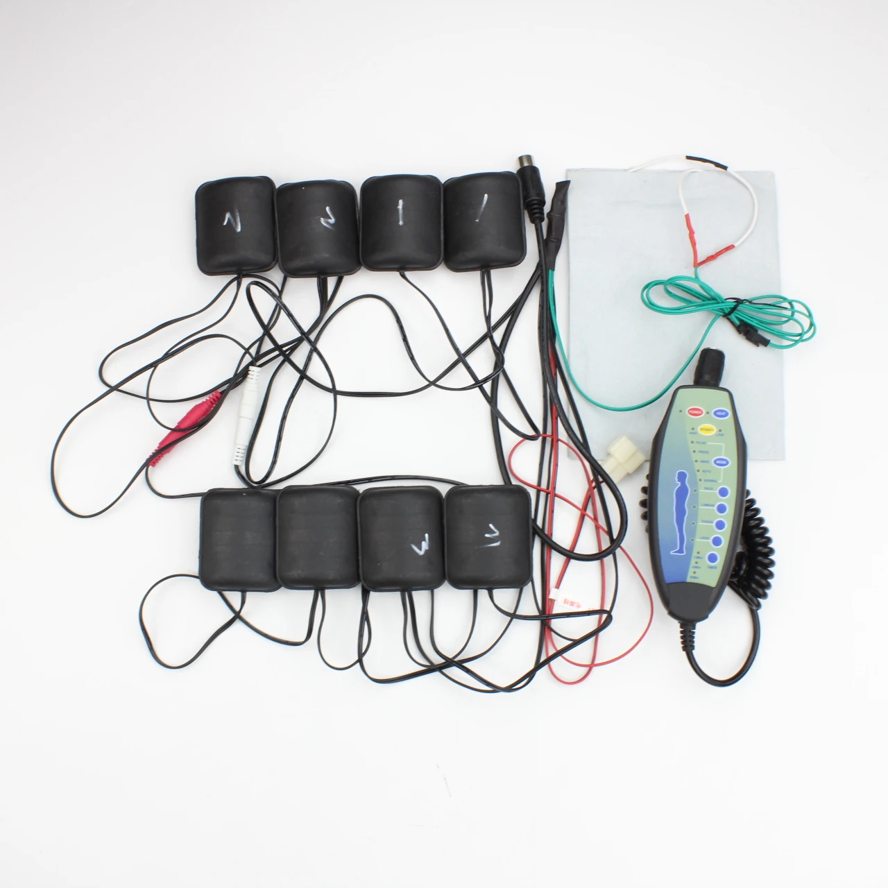 Massager chair 8 vibrator ball  12 V car seat massage cushion lumbar vibration vibrating system with heating pad fit for Toyota