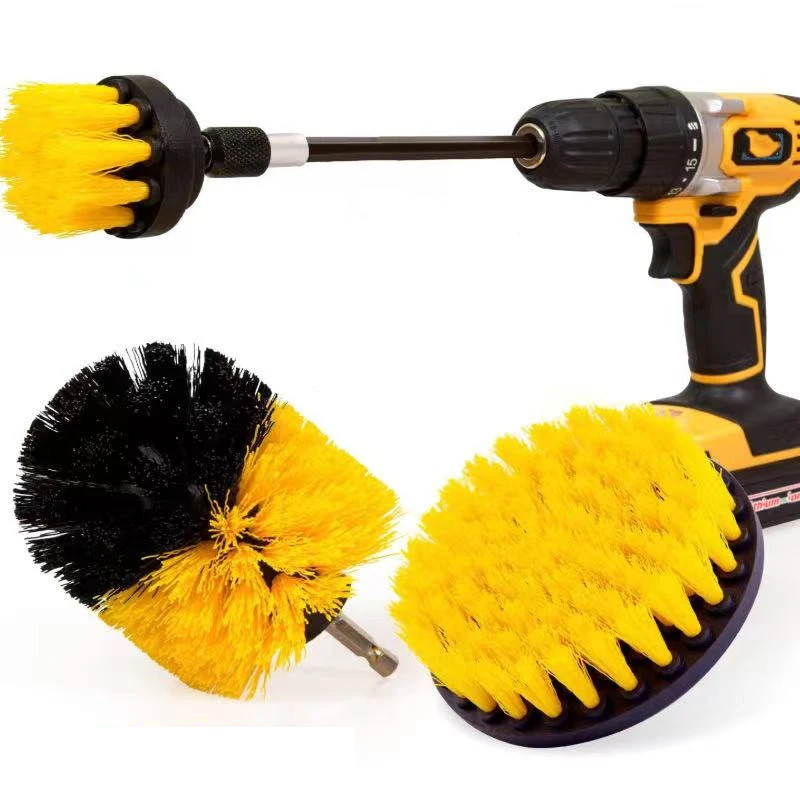 Power Scrubber Cleaning Brush Extended Long Attachment Set All Purpose Drill Scrub Brushes Kit Drill Brush for Grout Floor