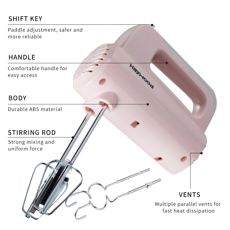 hot sale cheap hand mixer portable hand mixer pink beater cake mixer