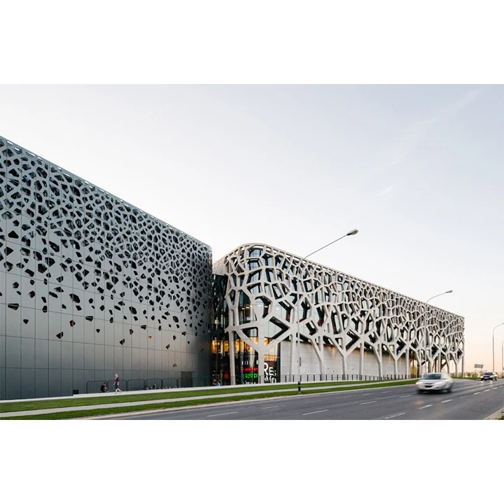 Декоративная облицовка стен перфорированная панель алюминиевая архитектурная занавеска Автомобильная Солнцезащитная стена