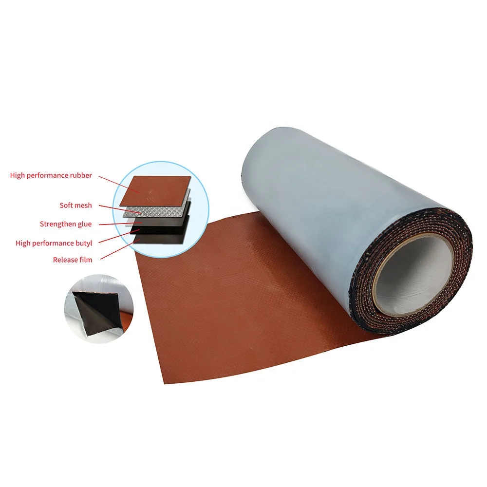 Aluminum Foil Butyl Roof Sealing Waterproof Membrane Lead-free Flashing Tape