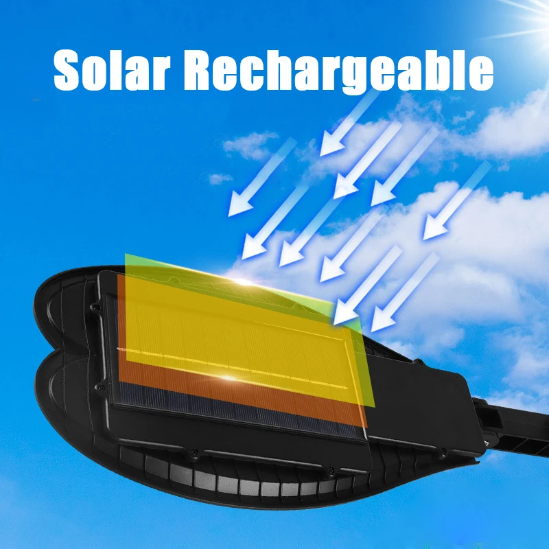 5000Watts 108COB Solar LED Street Light Waterproof Remote Control PIR Motion Sensor Solar Lamp for Garden Security Wall Light