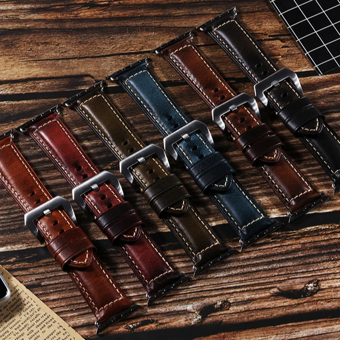  Ремешок из натуральной кожи для apple watch band 6 5 4 3 2 1 38 40 42 44