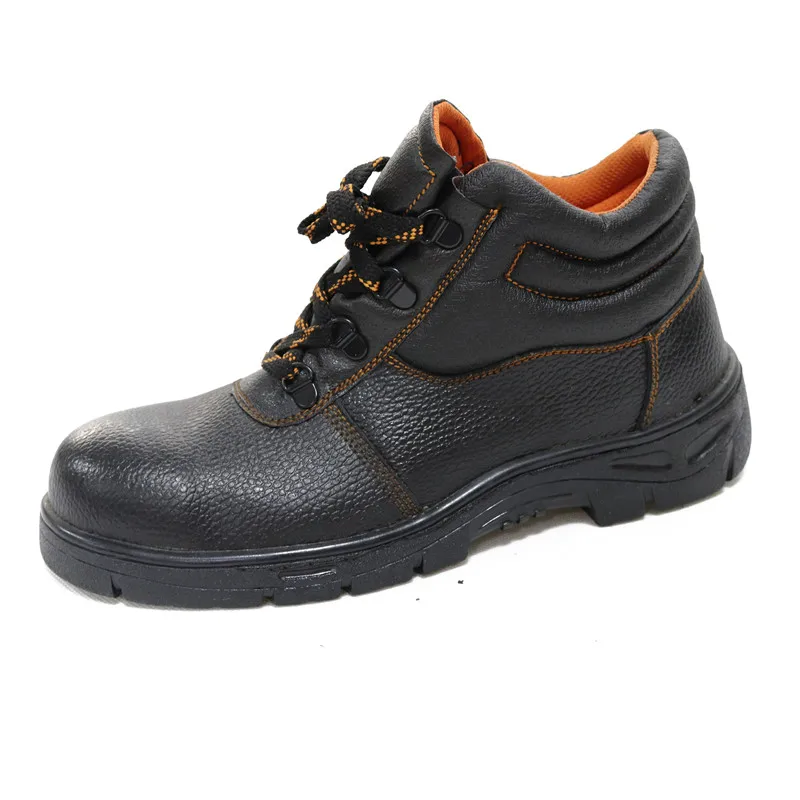 Factory Wholesale leather Steel Toe and Steel Plate insert  Men shoes Safety protective Working Shoes