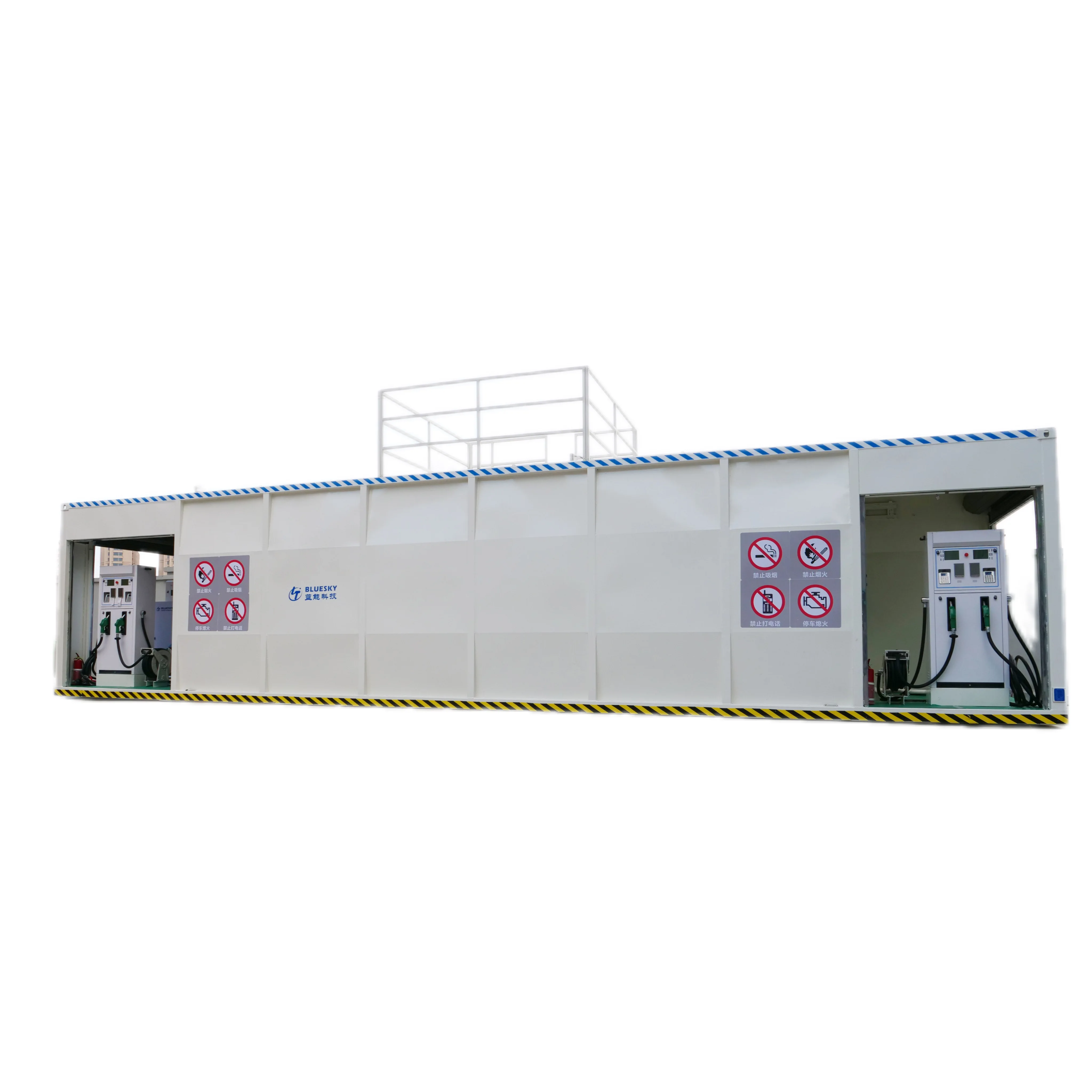 Customized 20ft 40ft Container Fuel Mobile portable Gas station gasoline service equipment with gas station management system