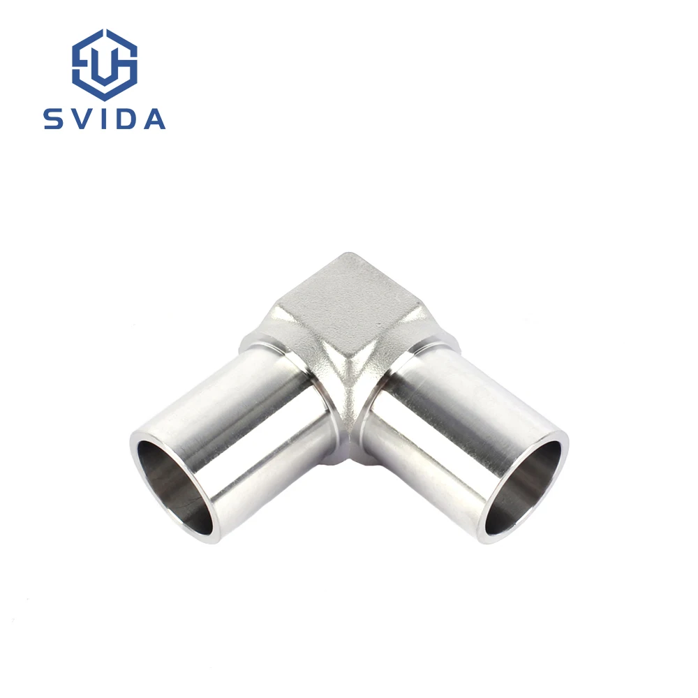 Stock Stainless Steel 1/4 3/8 1/2 Inch Weld Elbow Connection Tube Fittings
